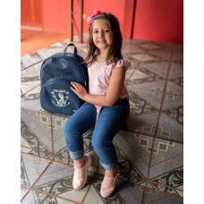 MOCHILA INFANTIL GLITTER AZUL FROZEN