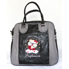 BOLSA PROFESSOR MARRY PRETO COM PIED DE PUDE