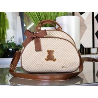 BOLSA GLAM (Tamanho G) TRESSÊ PALHA COM CARAMELO